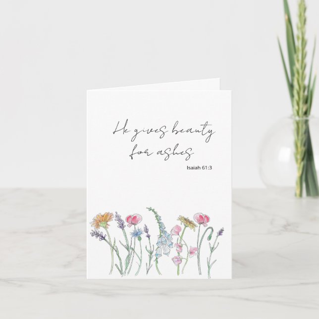 Watercolor Encouraging Bible Verse Card (Front)