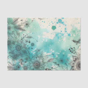 Watercolor Ephemera tissue paper