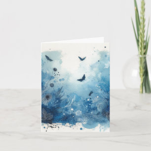 Watercolor Ephemera Vintage Blank Note Card