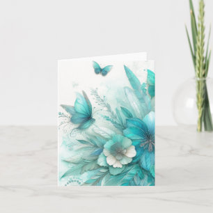 Watercolor Ephemera Vintage Blank Note Card