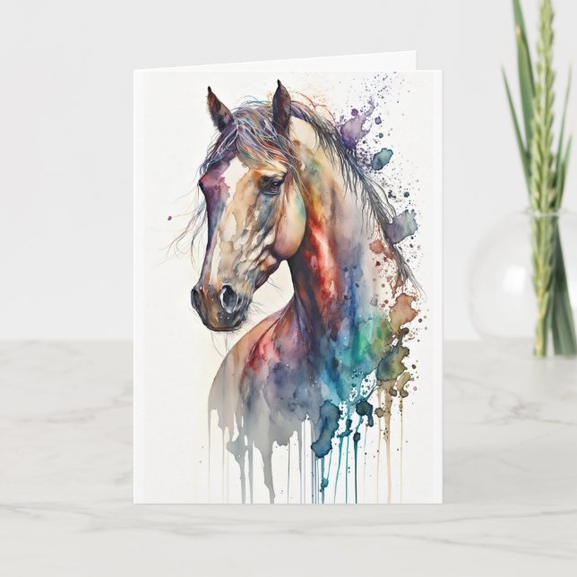 WATERCOLOR EQUINE ALL-OCCASION CARD (Front)
