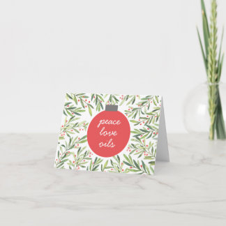 Watercolor Essential Oils Business Holiday Card