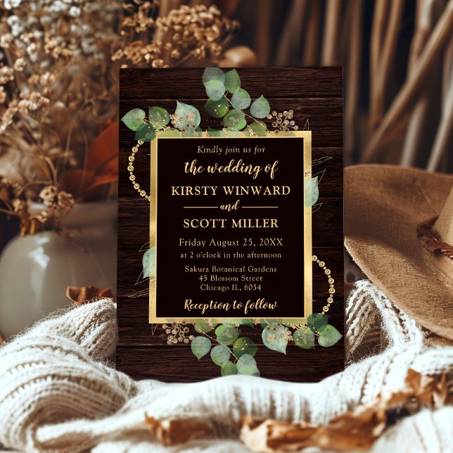 Watercolor Eucalyptus and Greenery Wedding Invitation (Creator Uploaded)