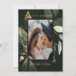 Watercolor Eucalyptus Botanical Greenery Wedding   Invitation