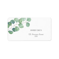 Watercolor Eucalyptus branch