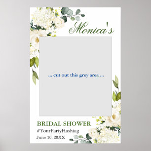 Watercolor Eucalyptus Bridal Shower Photo Prop Pos Poster