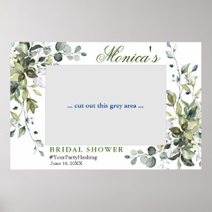 Watercolor Eucalyptus Bridal Shower Photo Prop Poster