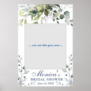 Watercolor Eucalyptus Bridal Shower Photo Prop Poster
