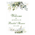 Watercolor Eucalyptus Bridal Shower Welcome Sign