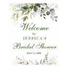 Watercolor Eucalyptus Bridal Shower Welcome Sign