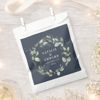 Watercolor eucalyptus elegant wedding party