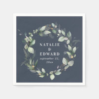 Watercolor eucalyptus elegant wedding party favour