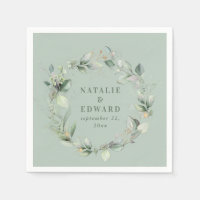 Watercolor eucalyptus elegant wedding party favour
