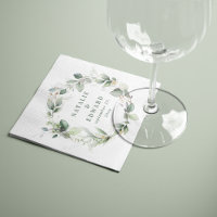 Watercolor eucalyptus elegant wedding party favour