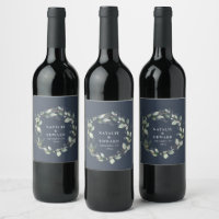 Watercolor eucalyptus elegant wedding party favour