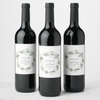 Watercolor eucalyptus elegant wedding party favour
