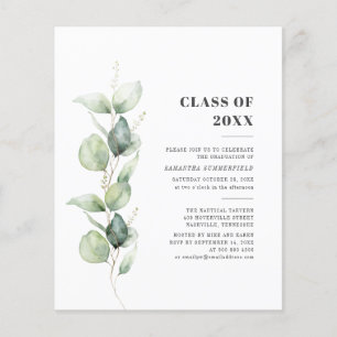 Watercolor Eucalyptus Graduation 2025 Party