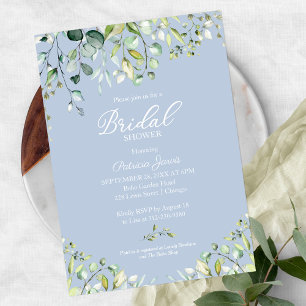 Watercolor Eucalyptus Greenery Bridal Shower  Invi Invitation