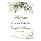 Watercolor Eucalyptus Greenery Couples Shower Sign