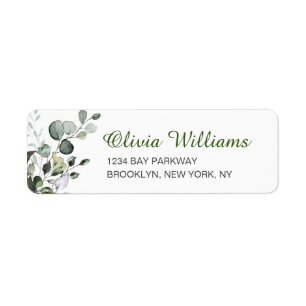 Watercolor Eucalyptus Greenery Elegant Chic