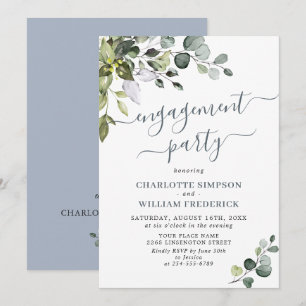 Watercolor Eucalyptus Greenery ENGAGEMENT PARTY Invitation