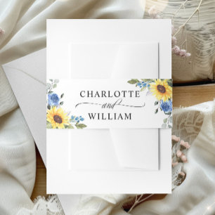 Watercolor Eucalyptus Greenery Floral Wedding Invitation Belly Band