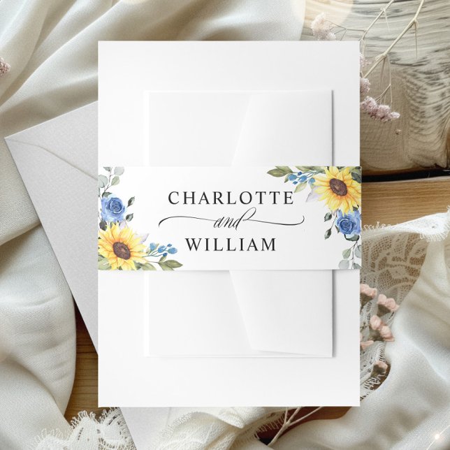 Watercolor Eucalyptus Greenery Floral Wedding Invitation Belly Band (Creator Uploaded)