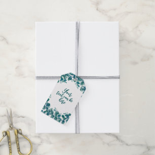 Watercolor eucalyptus greenery gift tags