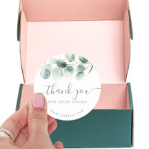 Watercolor Eucalyptus Greenery Gold Thank You