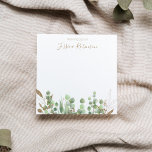 Watercolor Eucalyptus Greenery Personalized Notepad<br><div class="desc">Create your own personalized watercolor eucalyptus greenery notepad with your custom name.</div>