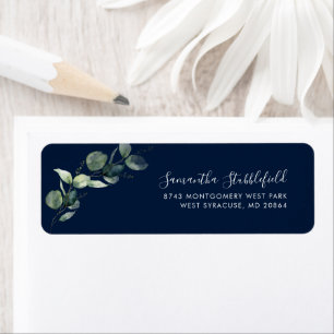 Watercolor Eucalyptus Greenery Return Address