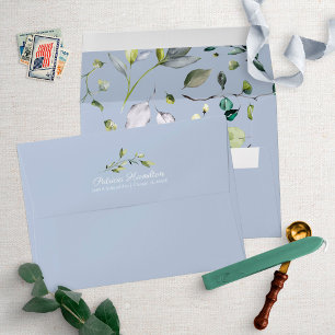 Watercolor Eucalyptus Greenery Simple Beautiful Envelope