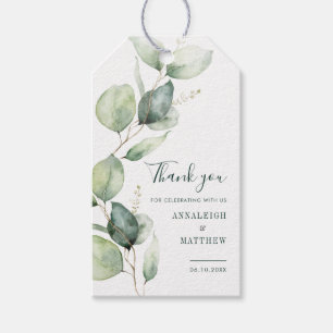 Watercolor Eucalyptus Greenery Wedding Gift Tags