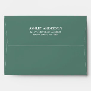Watercolor Eucalyptus Greenery Wedding Green Envelope