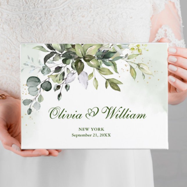 Watercolor Eucalyptus  Greenery Wedding Guest Book (Creator Uploaded)
