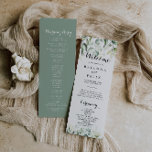 Watercolor Eucalyptus Greenery Wedding Program Programme<br><div class="desc">This watercolor eucalyptus greenery wedding program is perfect for a rustic wedding. This artistic design features hand-drawn,  watercolor eucalyptus green foliage,  inspiring natural beauty.</div>