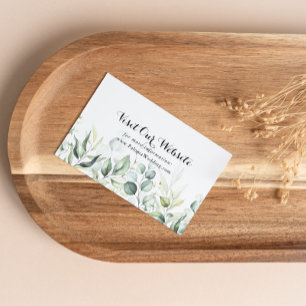 Watercolor Eucalyptus Greenery Wedding Website Enclosure Card