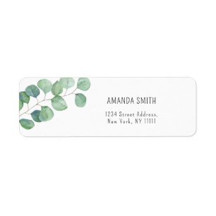 Watercolor Eucalyptus label