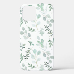 Watercolor Eucalyptus Leaves iPhone 12 Case