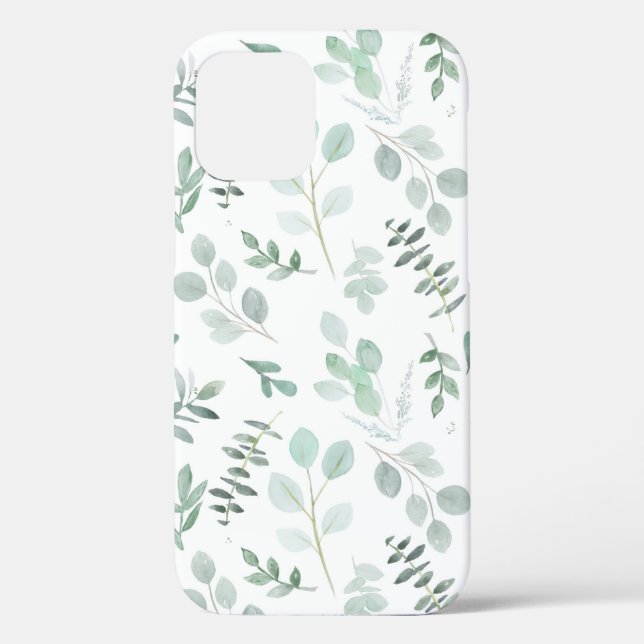 Watercolor Eucalyptus Leaves Case-Mate iPhone Case (Back)