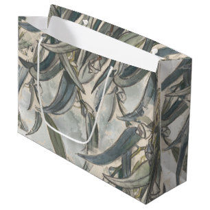 Watercolor Eucalyptus Leaves Greenery Large Gift Bag