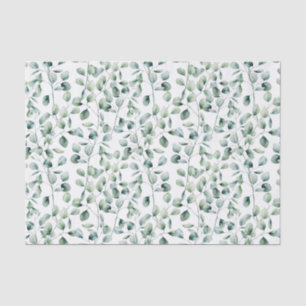 Watercolor Eucalyptus Pattern Tissue Paper