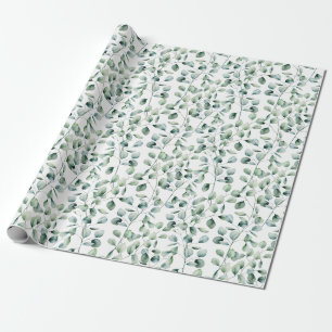 Watercolor Eucalyptus Pattern Wrapping Paper