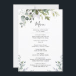Watercolor Eucalyptus Wedding Dinner Menu Card<br><div class="desc">For further customisation,  please click the "customise further" link and use our design tool to modify this template.</div>