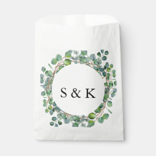 Watercolor Eucalyptus Wedding Favour Bags