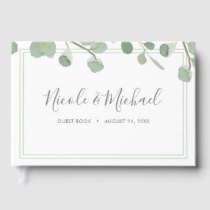 Watercolor Eucalyptus Wedding Guest Book