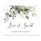 Watercolor Eucalyptus Wedding Love is Sweet Sign