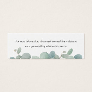 Watercolor Eucalyptus Wedding Website Enclosure