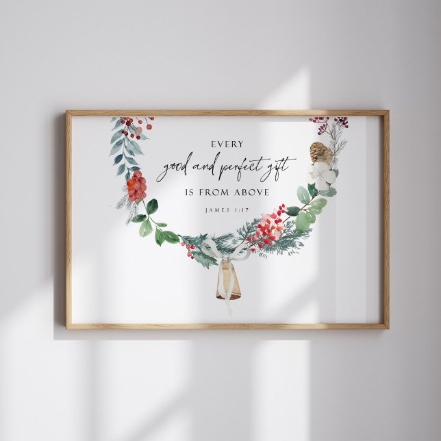 Watercolor every gift is from above Christmas Poster (Creator Uploaded)