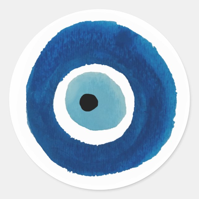 Watercolor Evil Eye (Nazar) Sticker (Front)